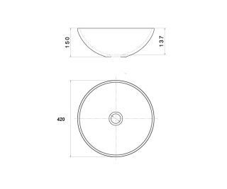 Раковина чаша Bronze de Luxe Festival 2231, разноцветная